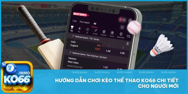 Thể thao 2 Hướng dẫn chơi kèo thể thao KO66 chi tiết cho người mới
